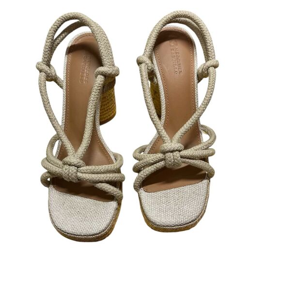 Mercedes Castillo Audra Platform Sandals in Natural NWB Size 8 1/2 - Picture 2 of 9